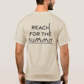 "Reach For the Summit" Tシャツ – ブラックデザイン (裏面)