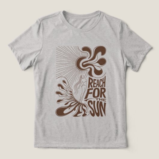 Reach For The Sun: Psychedelic T-Shirt Design with トライブレンドＴシャツ (デザイン正面)