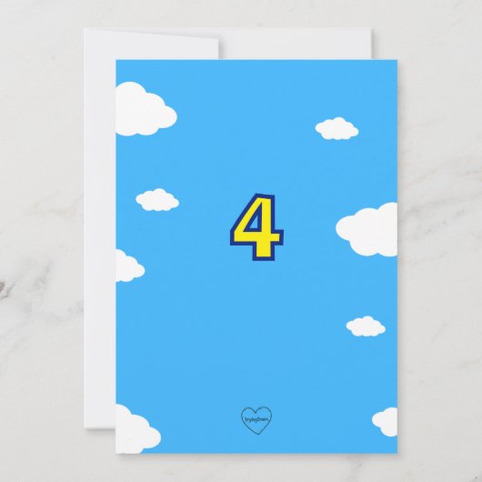 Reach FOUR the Sky, Picture Clouds 4th Birthday 招待状 (裏面)