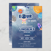 "Reach Four the Stars” Space Birthday Invitation 招待状 (正面/裏面)