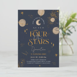 Reach Out Of The Stars Birthday Invitation Card 招待状
