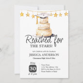 Reached for the Stars Graduation Party One Photo  招待状 (正面)