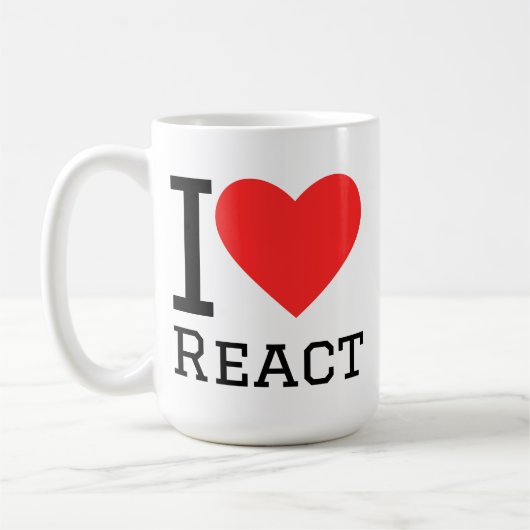 Reactが好き コーヒーマグカップ (左)