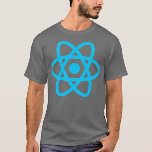 React JavaScript JSフロントエンドソフトウェアエンジニア Tシャツ (正面)
