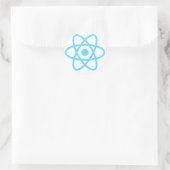 React jsスタンプ、マグカップ、Tシャツなど ラウンドシール (バッグ)