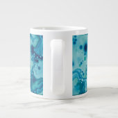 Reactive Glaze Deep Blue Green Fluid Texture Mug ジャンボコーヒーマグカップ (裏面)