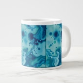 Reactive Glaze Deep Blue Green Fluid Texture Mug ジャンボコーヒーマグカップ (正面右)