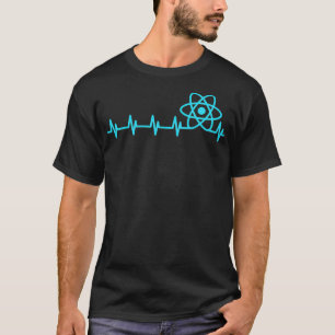 ReactjsおもしろいハートビートラバーJavascriptプログラム Tシャツ