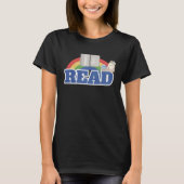 Read a book teacher Librarian men women Reader Tシャツ (正面)