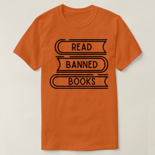 Read Banned Books Funny Book Lover World Book Day  Tシャツ (デザイン正面)