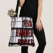 Read Banned Books Hand Drawn Plaid トートバッグ (クローズアップ)