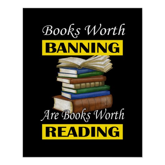 Read Banned Books Librarian Bookworm Book Reader ポスター (正面)