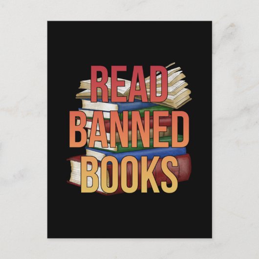 Read Banned Books Librarian Bookworm Book Reader ポストカード (正面)