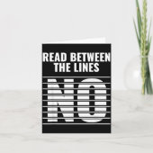 Read Between The Lines - No _ Funny Dark Sarcastic カード (正面)