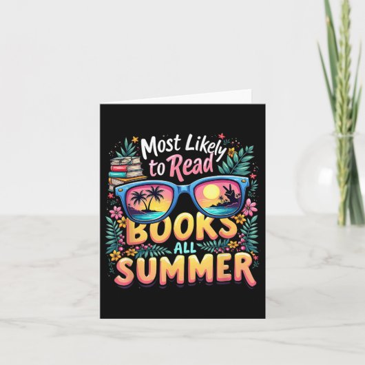 Read Books All Summer Most Likely To Funny Teacher カード (正面)