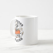 Read Books Be Kind Stay Weird Skeleton Reading Hal コーヒーマグカップ (正面左)