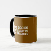 Read Books Lift Weights Fight Fascists  マグカップ (正面左)