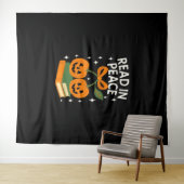 Read in Peace Funny Halloween Book タペストリー (インサイチュ(横))