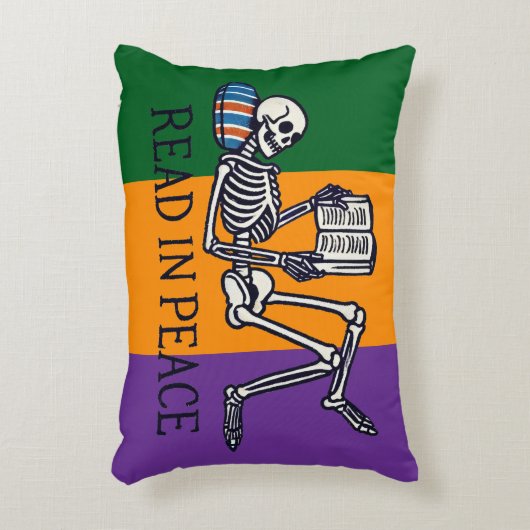 Read in peace skeleton アクセントクッション (正面(垂直))