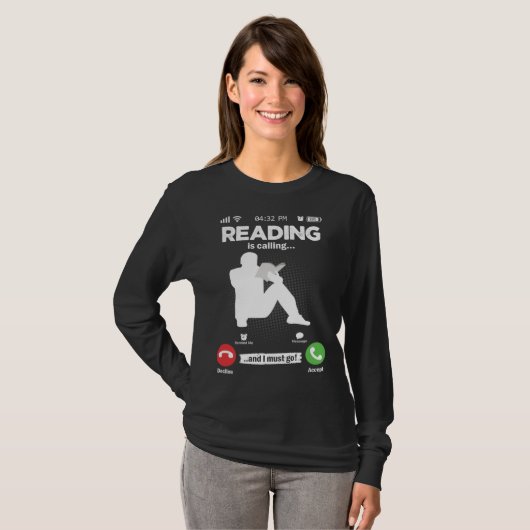 Read Is Calling I Must Go Library Books Hobby Read Tシャツ (正面フル)
