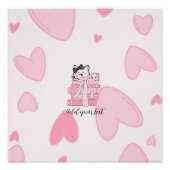 Read • Love • Display – Cat & Book Glossy Poster ポスター (正面)