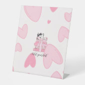 Read • Love • Display – Cat & Book Pedestal Sign 台座サイン (正面)