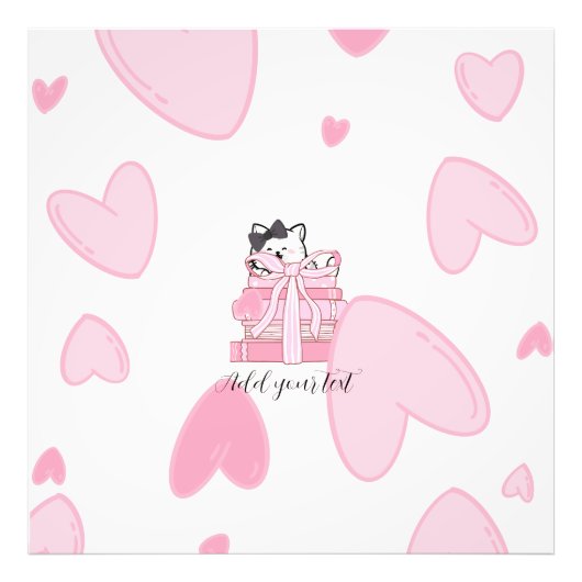 Read • Love • Display – Cat & Book Photo Enlargeme フォトプリント (正面)