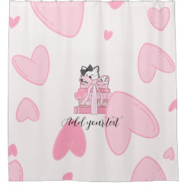 Read • Love • Relax – Cat & Book Bathroom Curtain シャワーカーテン