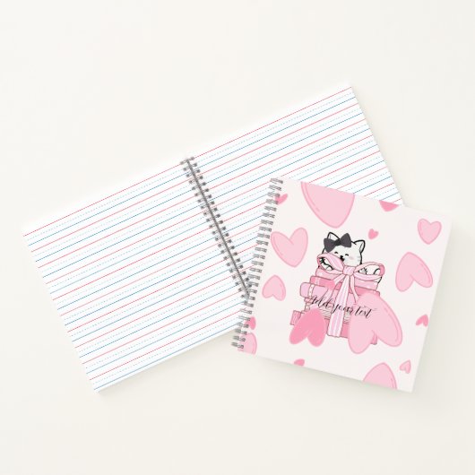 Read • Love • Write – Cat & Book Notebook ノートブック (内部)
