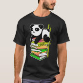 read me panda teaching reading learning bamboo tシャツ (正面)