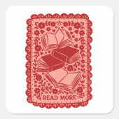 Read More – Book Lover Reading Motivation  スクエアシール (正面)