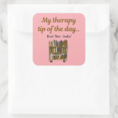 Read More Books –  Book Lover Therapy Sticker スクエアシール (バッグ)
