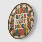 Read More Books Reading Classroom ラージ壁時計 (傾斜)