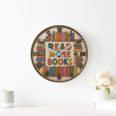 Read More Books Reading Classroom ラージ壁時計 (ホーム)