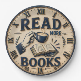 Read More Books Reading Lover Gift ペーパープレート