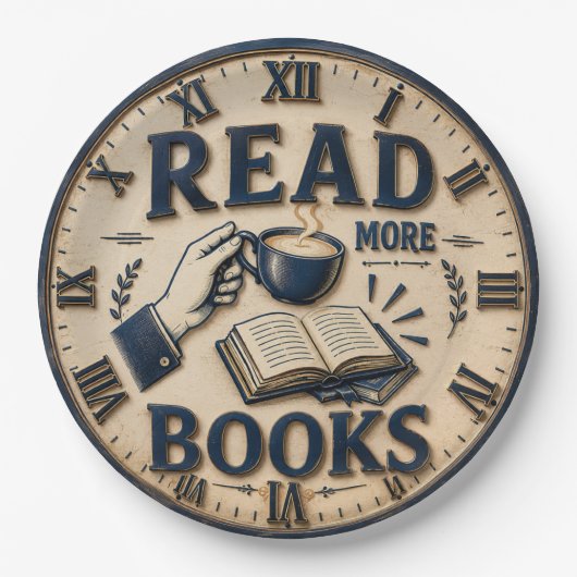 Read More Books Reading Lover Gift ペーパープレート (正面)