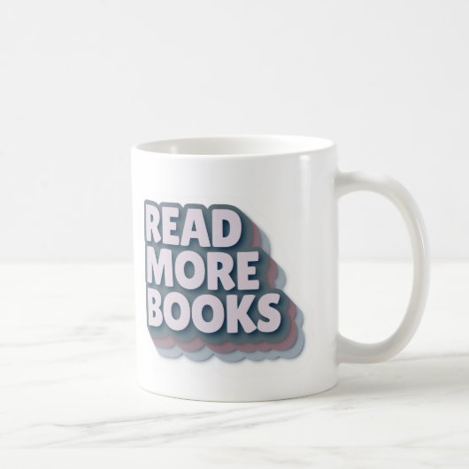 Read More Books Retro Typography Mug コーヒーマグカップ (右)