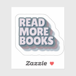 Read More Books Retro Typography Sticker シール