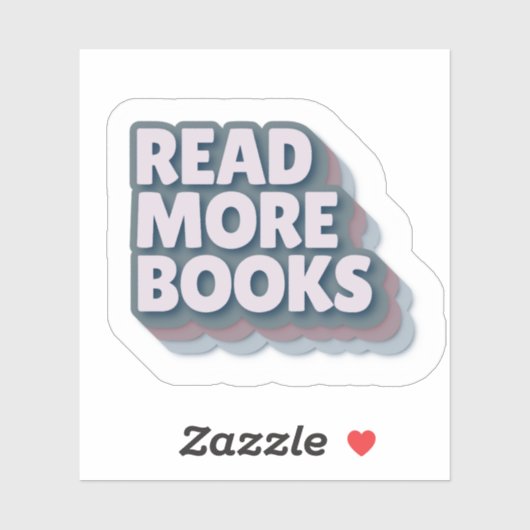 Read More Books Retro Typography Sticker シール (シート)