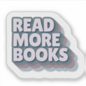 Read More Books Retro Typography Sticker シール (正面)