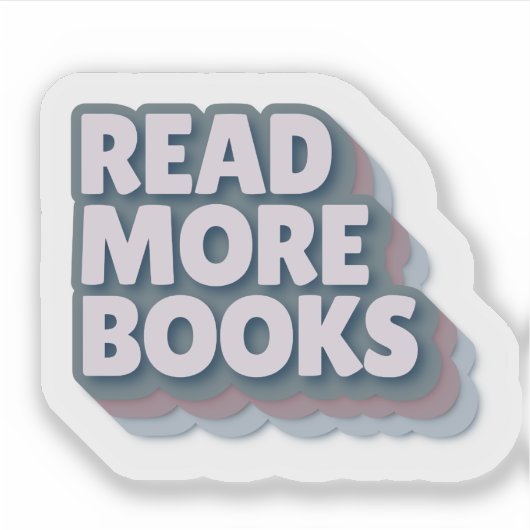 Read More Books Retro Typography Sticker シール (正面)