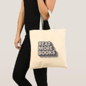 Read More Books Retro Typography Sticker トートバッグ (正面(商品))
