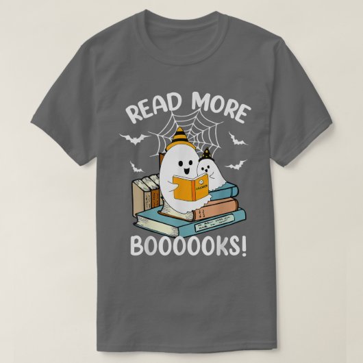 Read More Boooooks Cute Ghost Read More Boooooks H Tシャツ (デザイン正面)