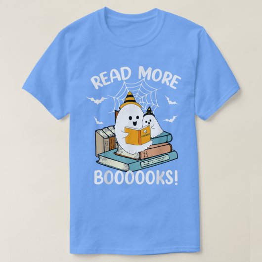 Read More Boooooks Cute Ghost Read More Boooooks H Tシャツ (デザイン正面)