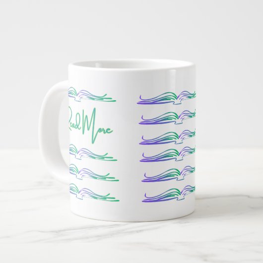 Read More in Green and Blue ジャンボコーヒーマグカップ (正面左)