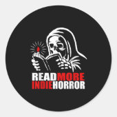 Read More Indie Horror Apparel ラウンドシール (正面)