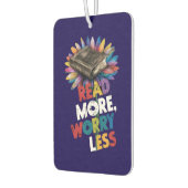 Read More, Less Worry Funny Sayings Book Reading  カーエアーフレッシュナー (左)