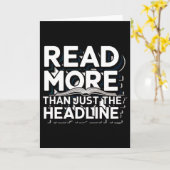Read More Than Just The Headline Funny Quote Sloga カード (黄色い花)