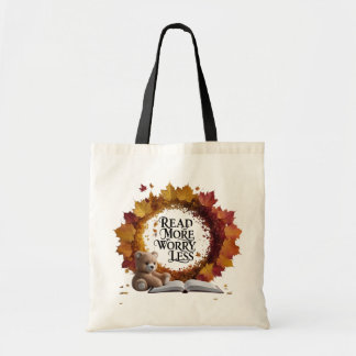 Read More Worry Less Tote Bag - Aesthetic Autumn  トートバッグ