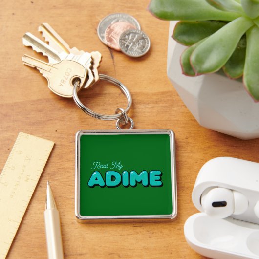"Read My ADIME" グリーンキーチェーン キーホルダー (デスク)